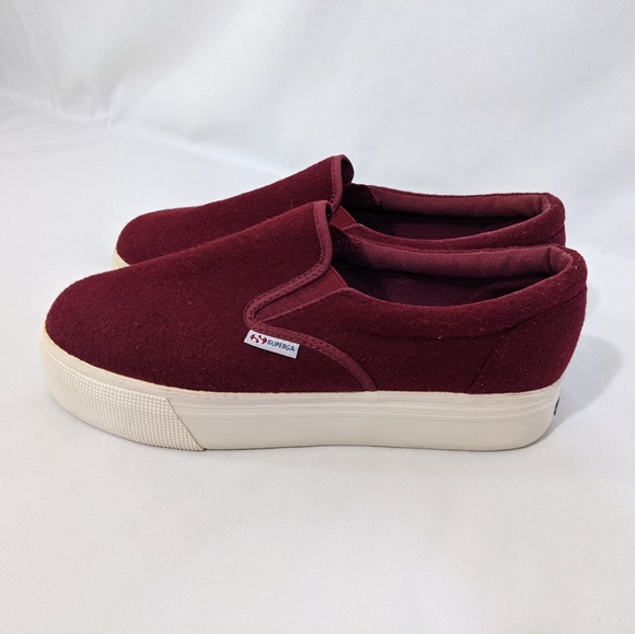 Superga Wool Blend Platforn Slip on Sneakers - Picture 3 of 10